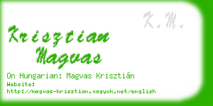 krisztian magvas business card